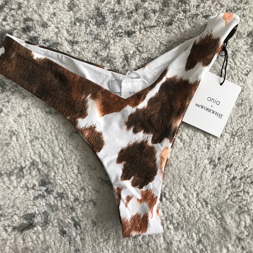 NWT We wore what x Onia cowhide bikini bottom - Picture 3 of 5
